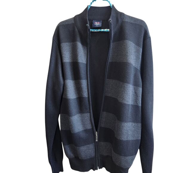 Cambridge Classics L Full Zip Sweater Jacket-Mock Neck-Dark Academia-Grandpacore - Picture 1 of 7